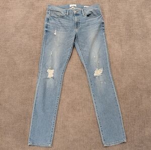 FRAME Men 32 L'Homme Skinny Jeans Distressed